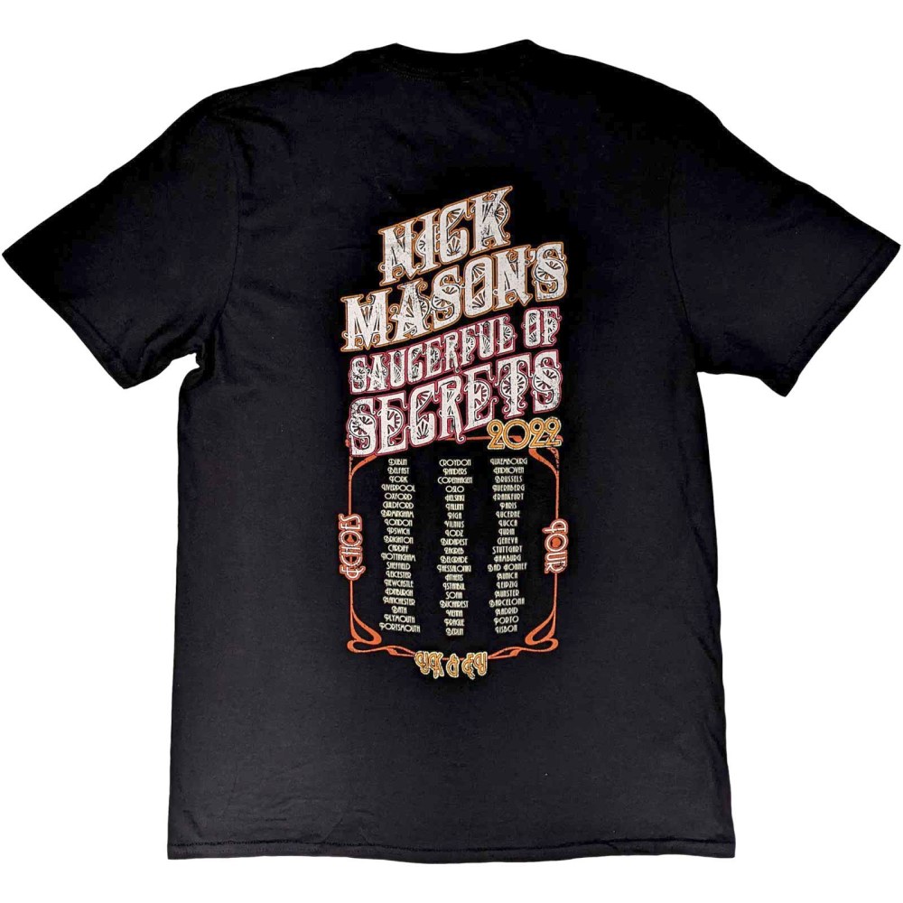 Nick Mason's Saucerful Of Secrets - Echoes European Tour 2022 Heren Tshirt - Zwart